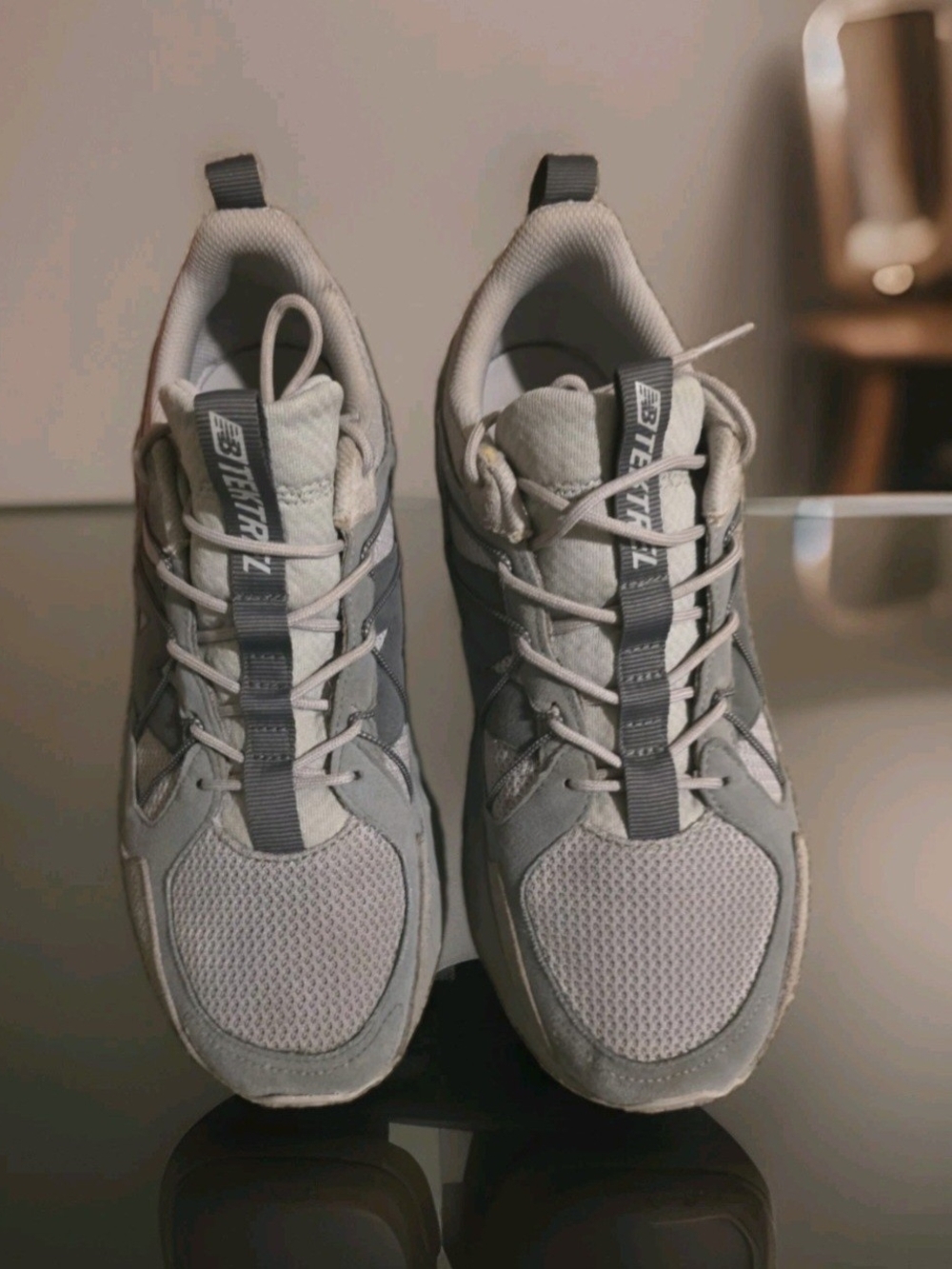 New Balance Men’s Gray and Light Gray Athletic Sneakers